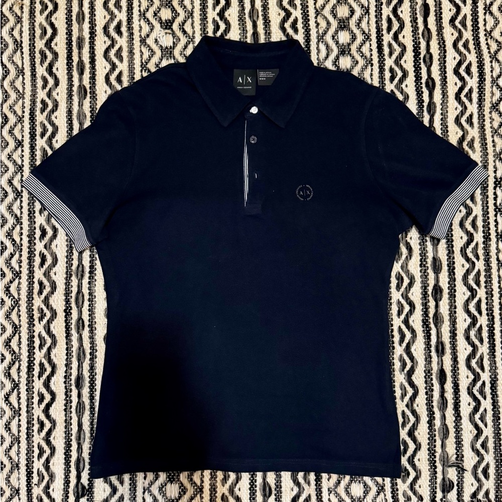 Armani Exchange Men's Navy Polo Shirt